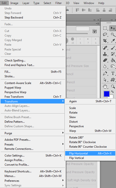 Photoshop-Flip-Layer-Horizontal